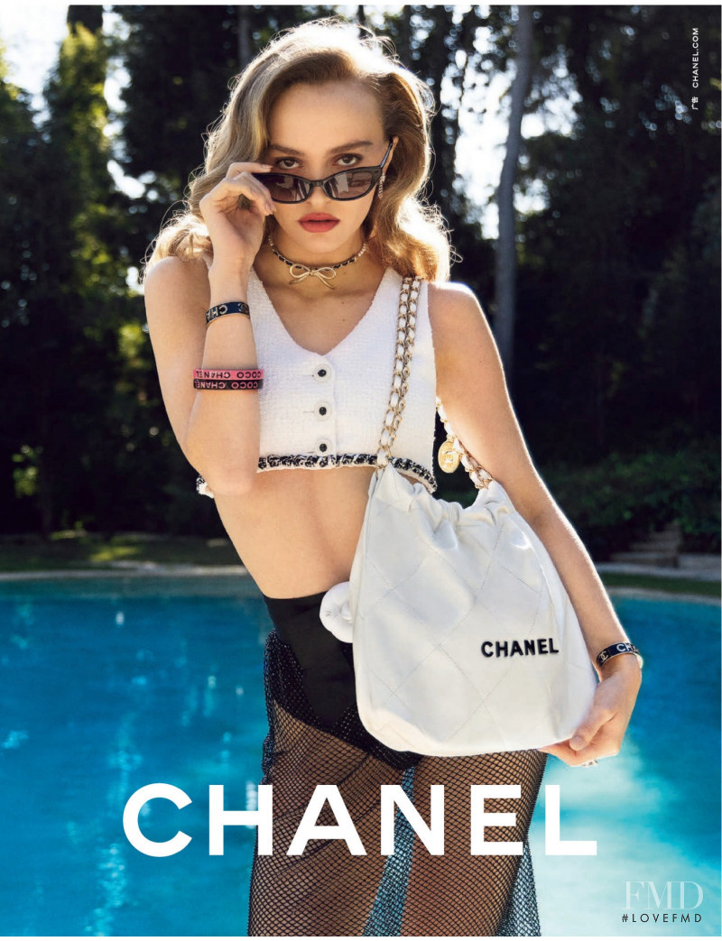 Chanel CHANEL 22 Bag Campaign Featuring Lily-Rose Depp, Margaret Qualley and Whitney Peak advertisement for Spring/Summer 2022