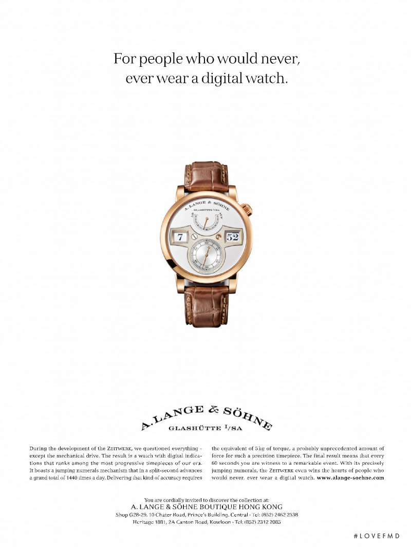 A. Lange & SÃ¶hne advertisement for Autumn/Winter 2021