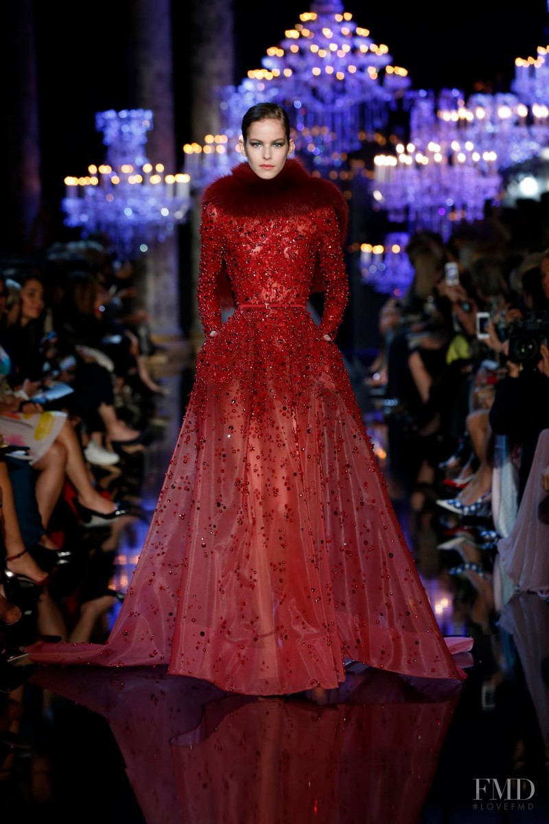 Alexandra Hochguertel featured in  the Elie Saab Couture fashion show for Autumn/Winter 2014