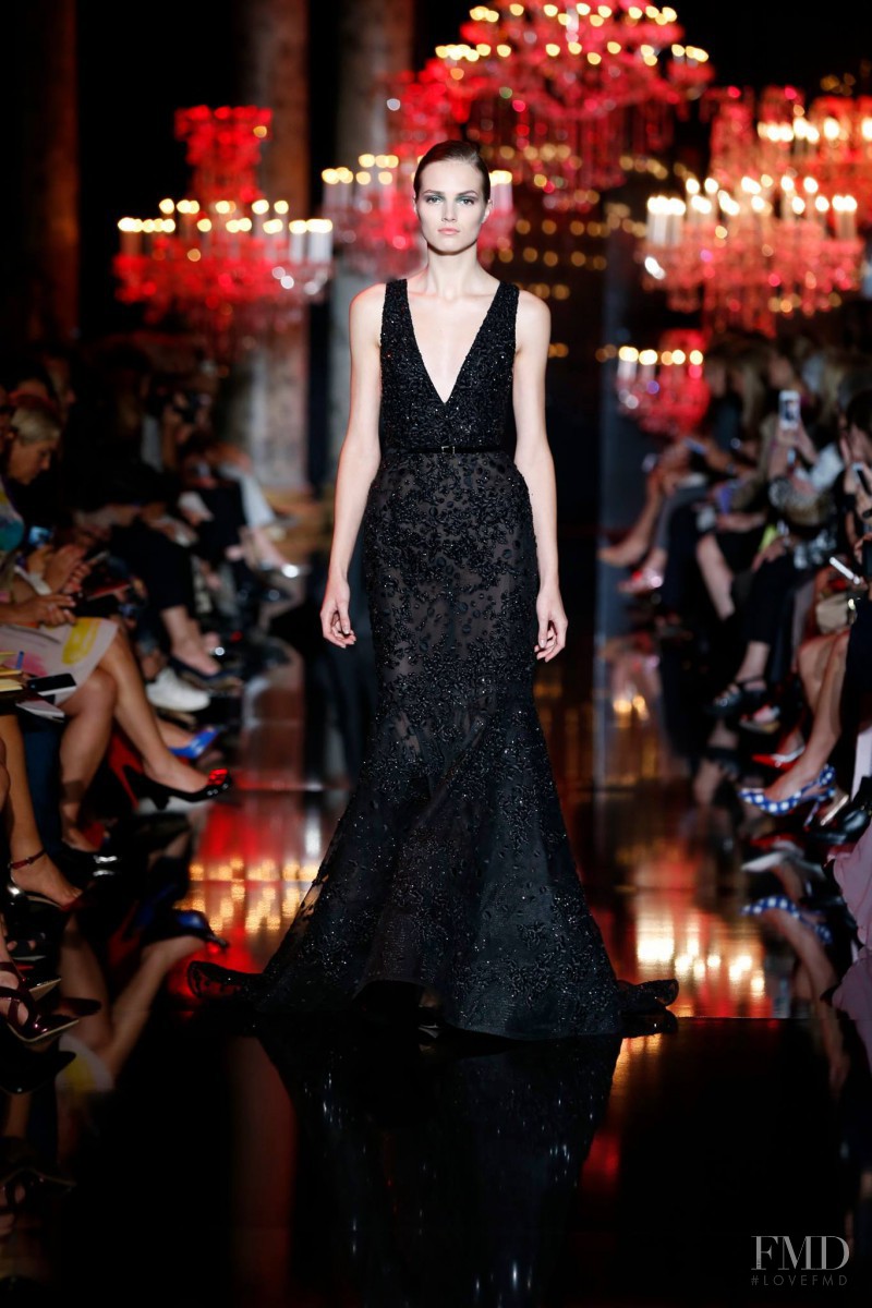 Agne Konciute featured in  the Elie Saab Couture fashion show for Autumn/Winter 2014