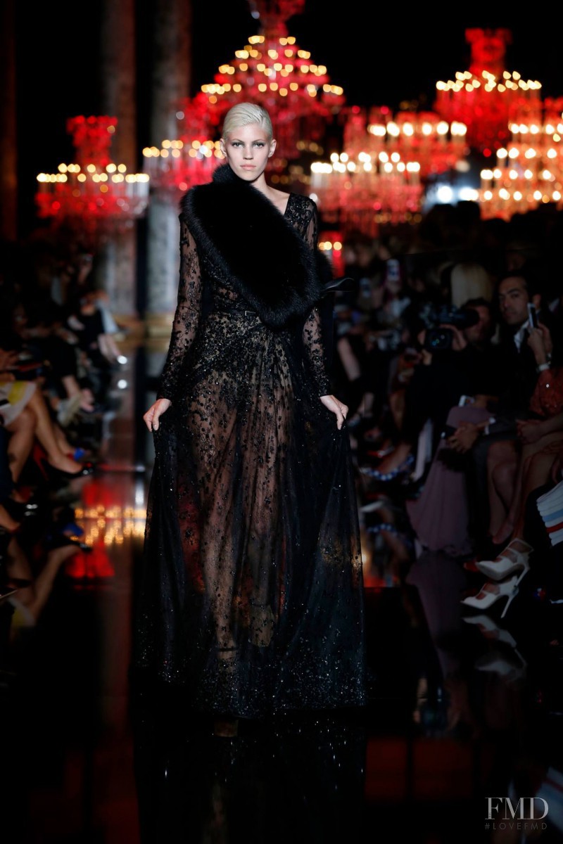 Devon Windsor featured in  the Elie Saab Couture fashion show for Autumn/Winter 2014