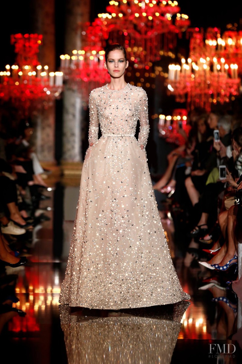 Alexandra Hochguertel featured in  the Elie Saab Couture fashion show for Autumn/Winter 2014