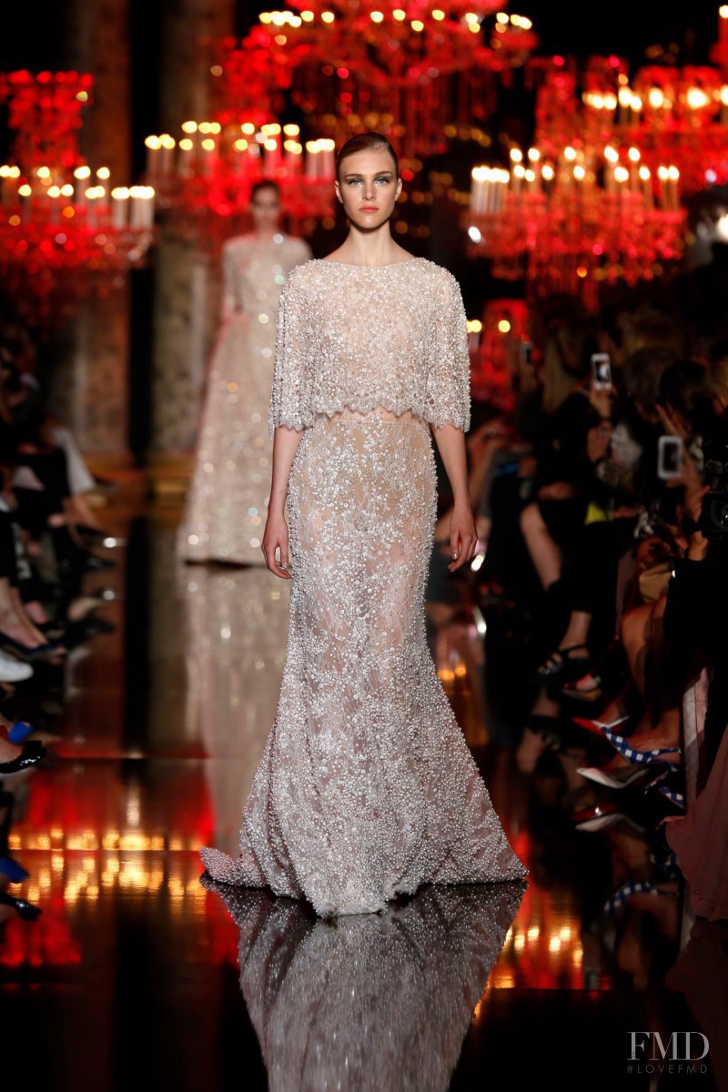 Hedvig Palm featured in  the Elie Saab Couture fashion show for Autumn/Winter 2014