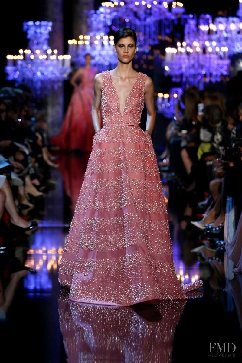 Antonina Petkovic featured in  the Elie Saab Couture fashion show for Autumn/Winter 2014