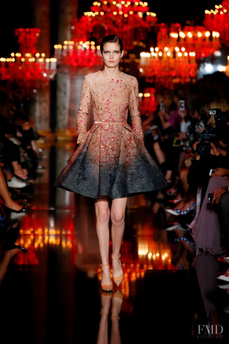 Zlata Mangafic featured in  the Elie Saab Couture fashion show for Autumn/Winter 2014