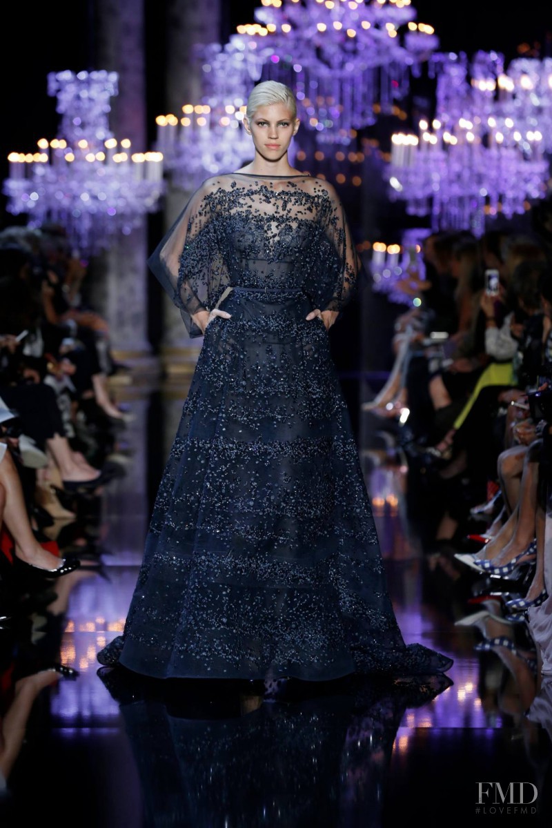 Devon Windsor featured in  the Elie Saab Couture fashion show for Autumn/Winter 2014