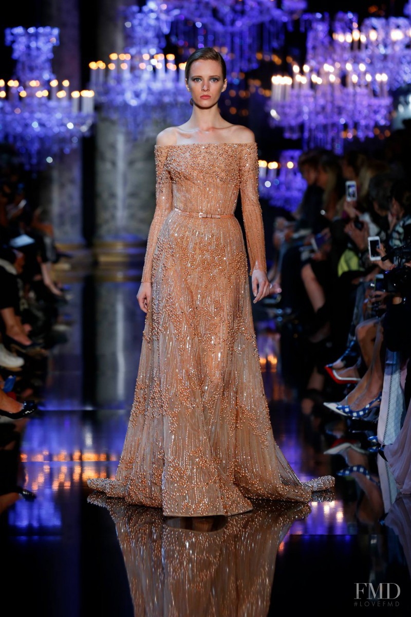 Daria Strokous featured in  the Elie Saab Couture fashion show for Autumn/Winter 2014