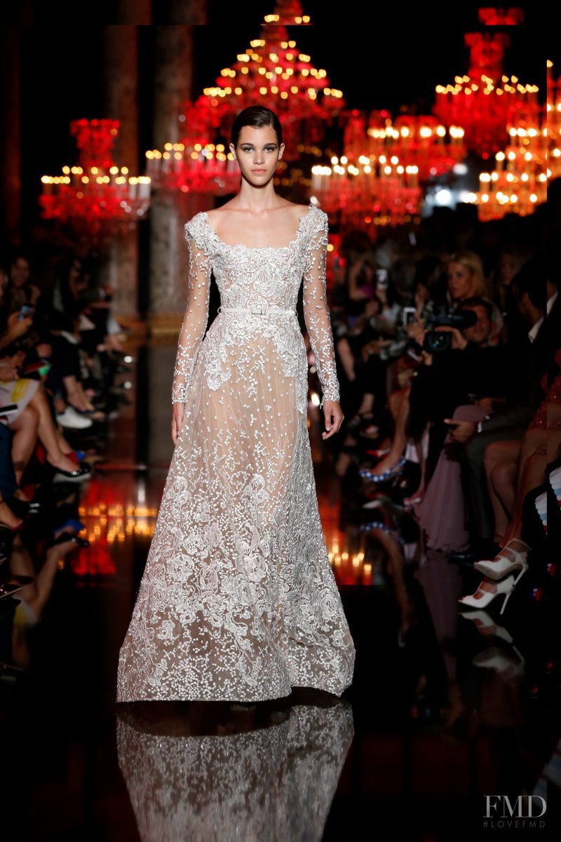 Pauline Hoarau featured in  the Elie Saab Couture fashion show for Autumn/Winter 2014