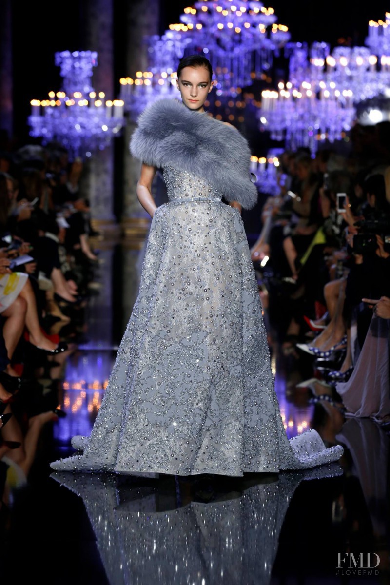 Irina Liss featured in  the Elie Saab Couture fashion show for Autumn/Winter 2014