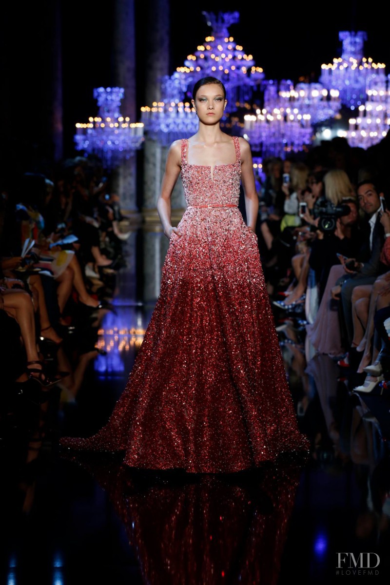 Yumi Lambert featured in  the Elie Saab Couture fashion show for Autumn/Winter 2014