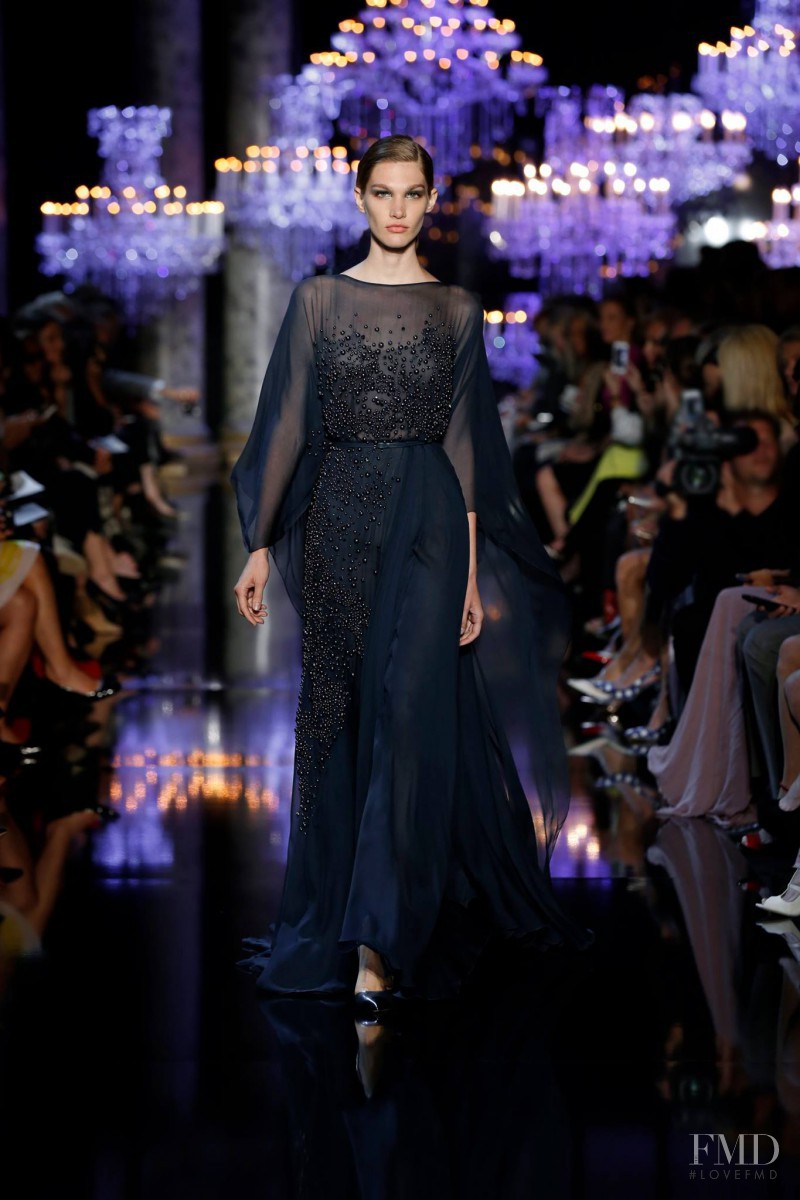 Irina Nikolaeva featured in  the Elie Saab Couture fashion show for Autumn/Winter 2014
