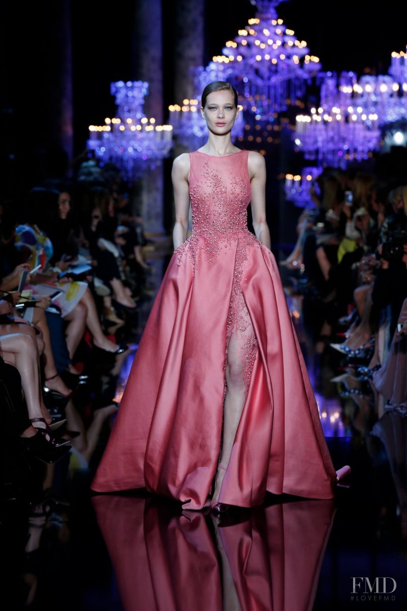 Tanya Katysheva featured in  the Elie Saab Couture fashion show for Autumn/Winter 2014
