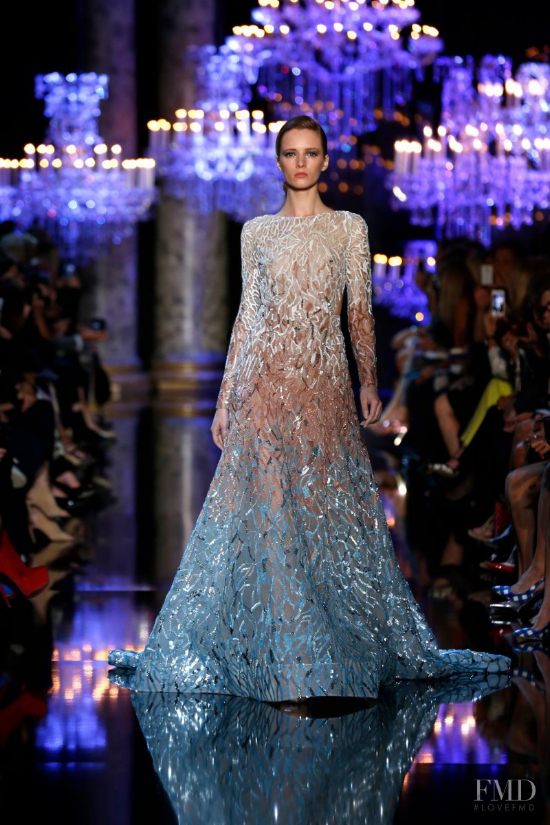 Daria Strokous featured in  the Elie Saab Couture fashion show for Autumn/Winter 2014