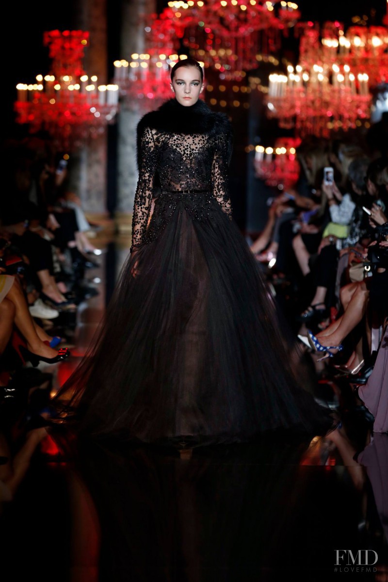 Irina Liss featured in  the Elie Saab Couture fashion show for Autumn/Winter 2014