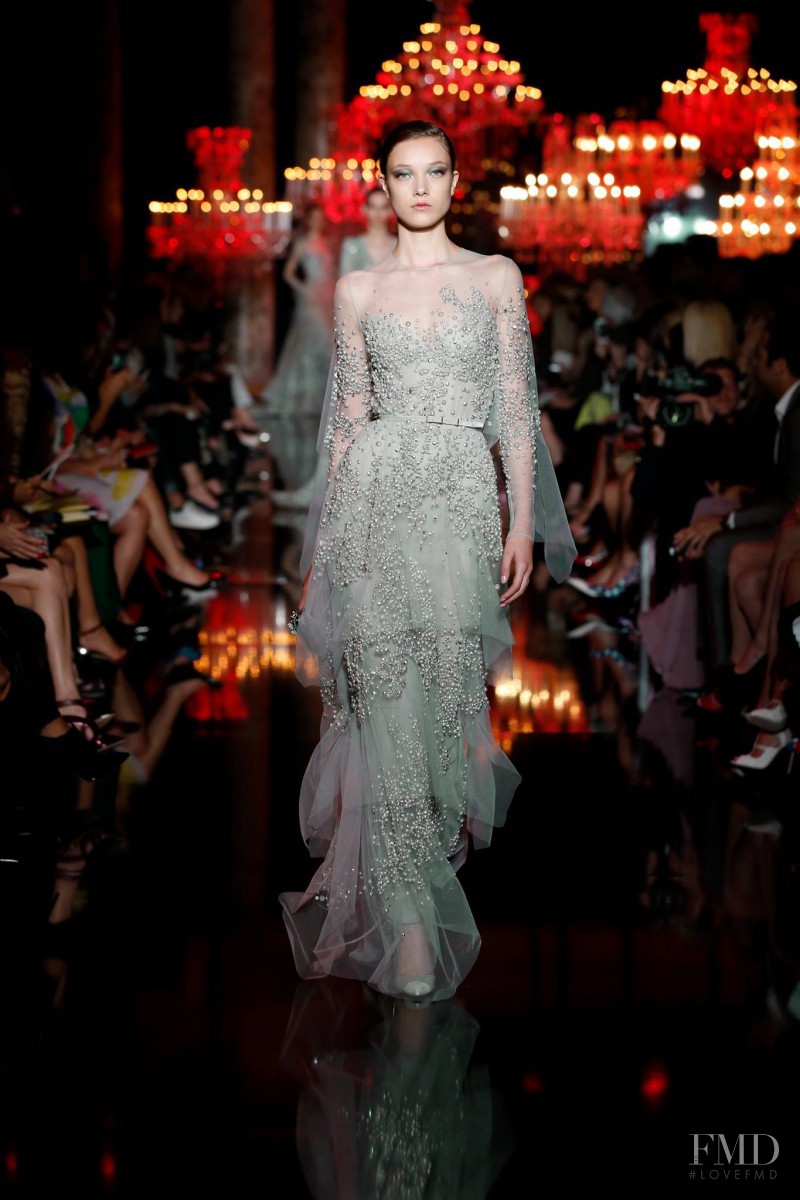 Yumi Lambert featured in  the Elie Saab Couture fashion show for Autumn/Winter 2014