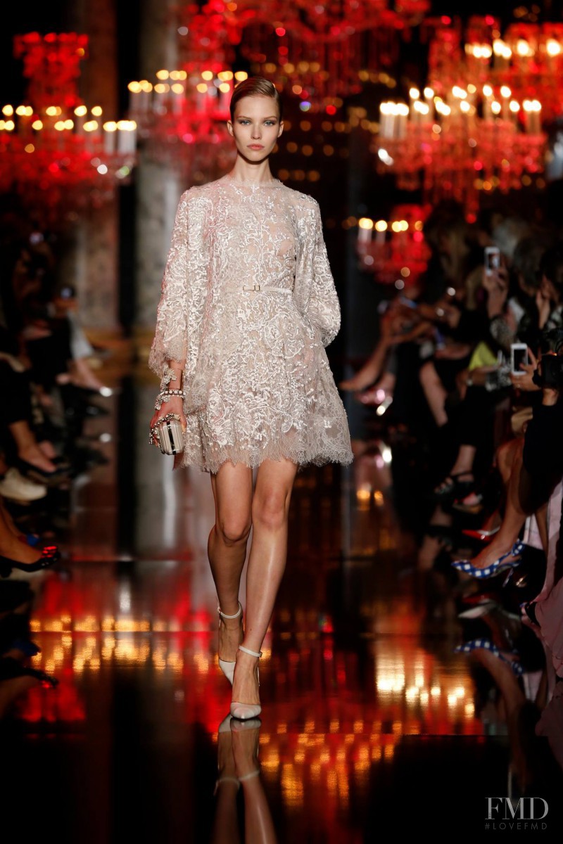 Sasha Luss featured in  the Elie Saab Couture fashion show for Autumn/Winter 2014