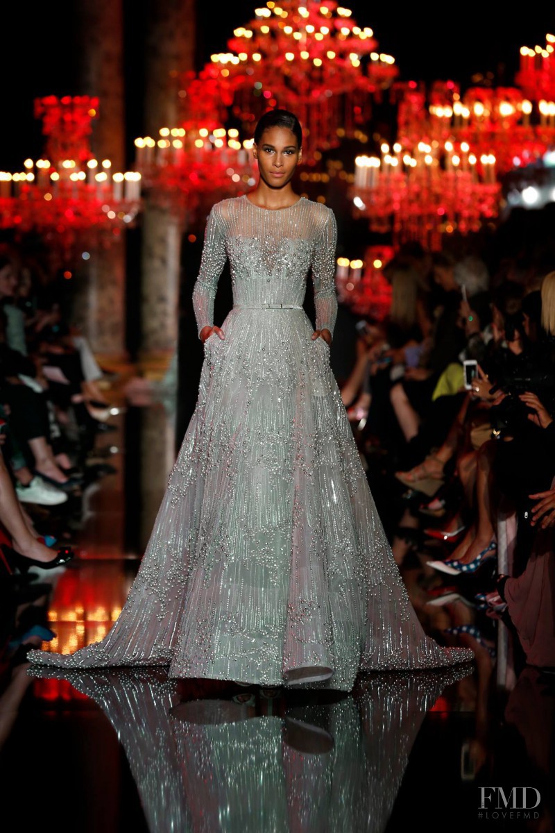 Cindy Bruna featured in  the Elie Saab Couture fashion show for Autumn/Winter 2014