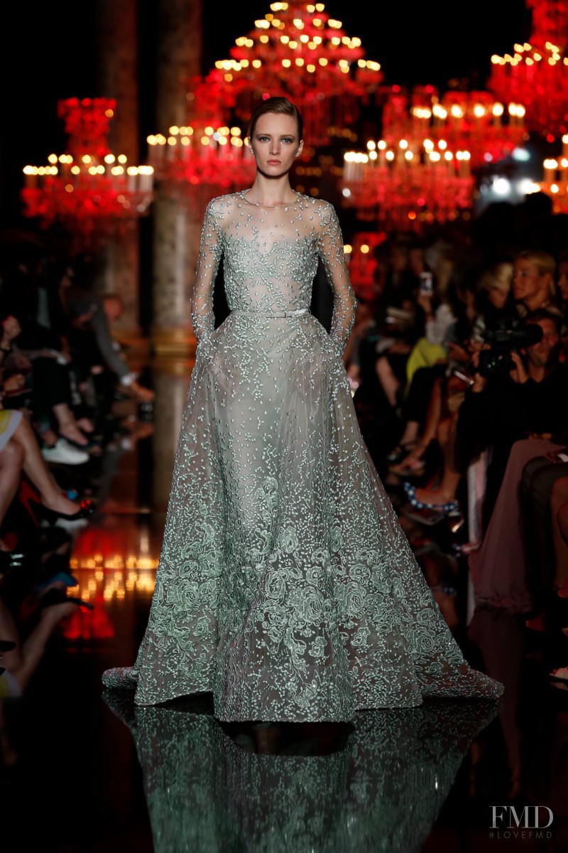 Daria Strokous featured in  the Elie Saab Couture fashion show for Autumn/Winter 2014