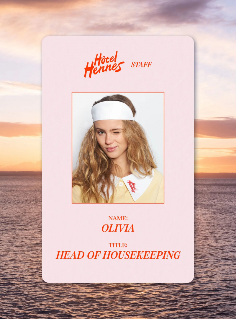 Olivia Vinten featured in  the H&M H&M Hotel Hennes S/S 22 Campaign advertisement for Spring/Summer 2022