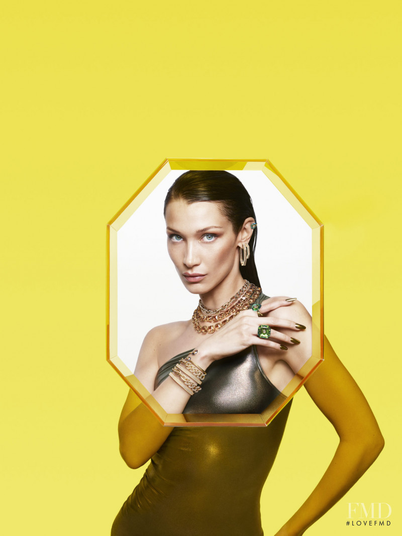 Bella Hadid featured in  the Swarovski advertisement for Spring/Summer 2022