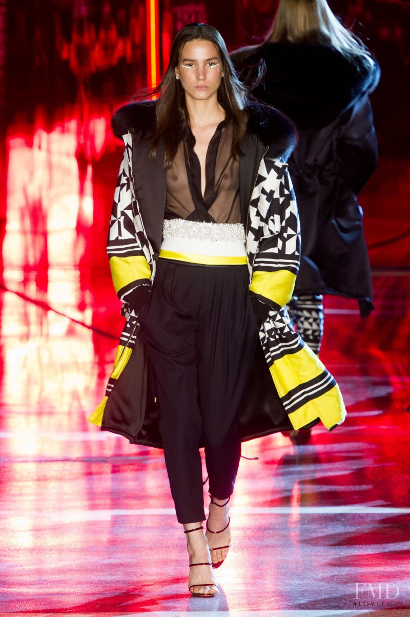 Mijo Mihaljcic featured in  the Alexandre Vauthier fashion show for Autumn/Winter 2014