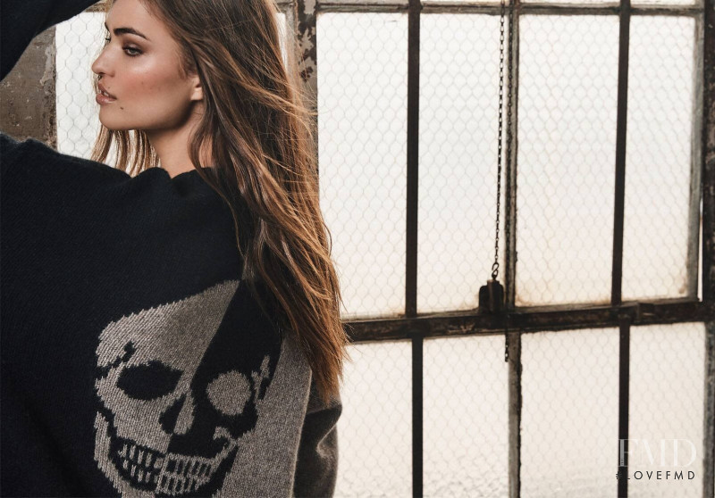 Robin Holzken featured in  the 360 / Skull Cashmere advertisement for Fall 2020