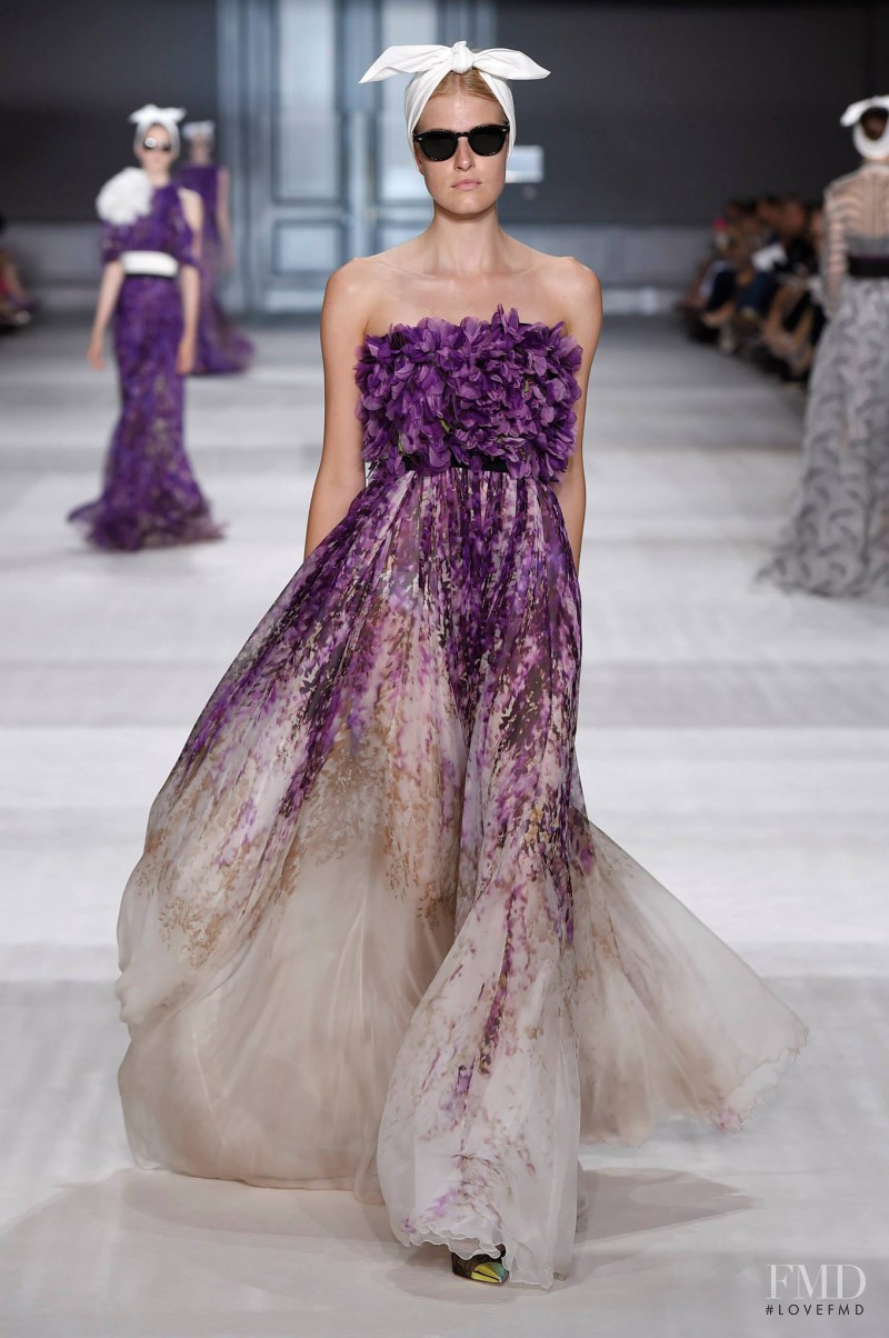 Louise Parker featured in  the Giambattista Valli Haute Couture fashion show for Autumn/Winter 2014