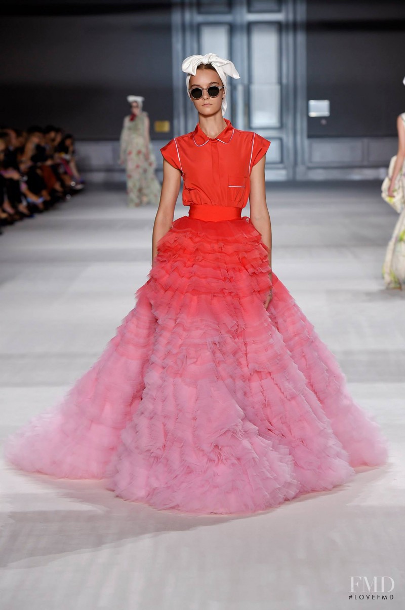 Irina Liss featured in  the Giambattista Valli Haute Couture fashion show for Autumn/Winter 2014