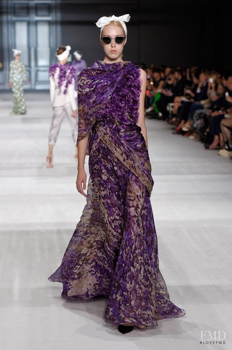 Tyg Davison featured in  the Giambattista Valli Haute Couture fashion show for Autumn/Winter 2014