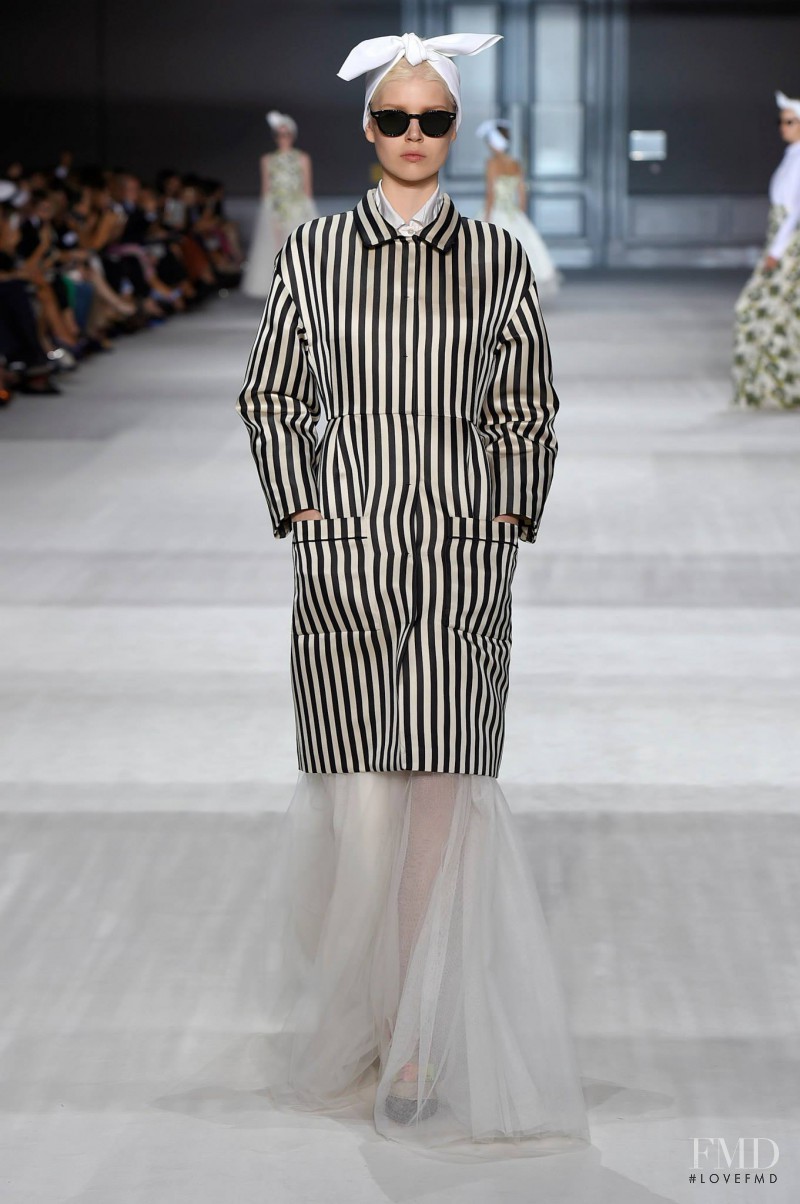 Ola Rudnicka featured in  the Giambattista Valli Haute Couture fashion show for Autumn/Winter 2014