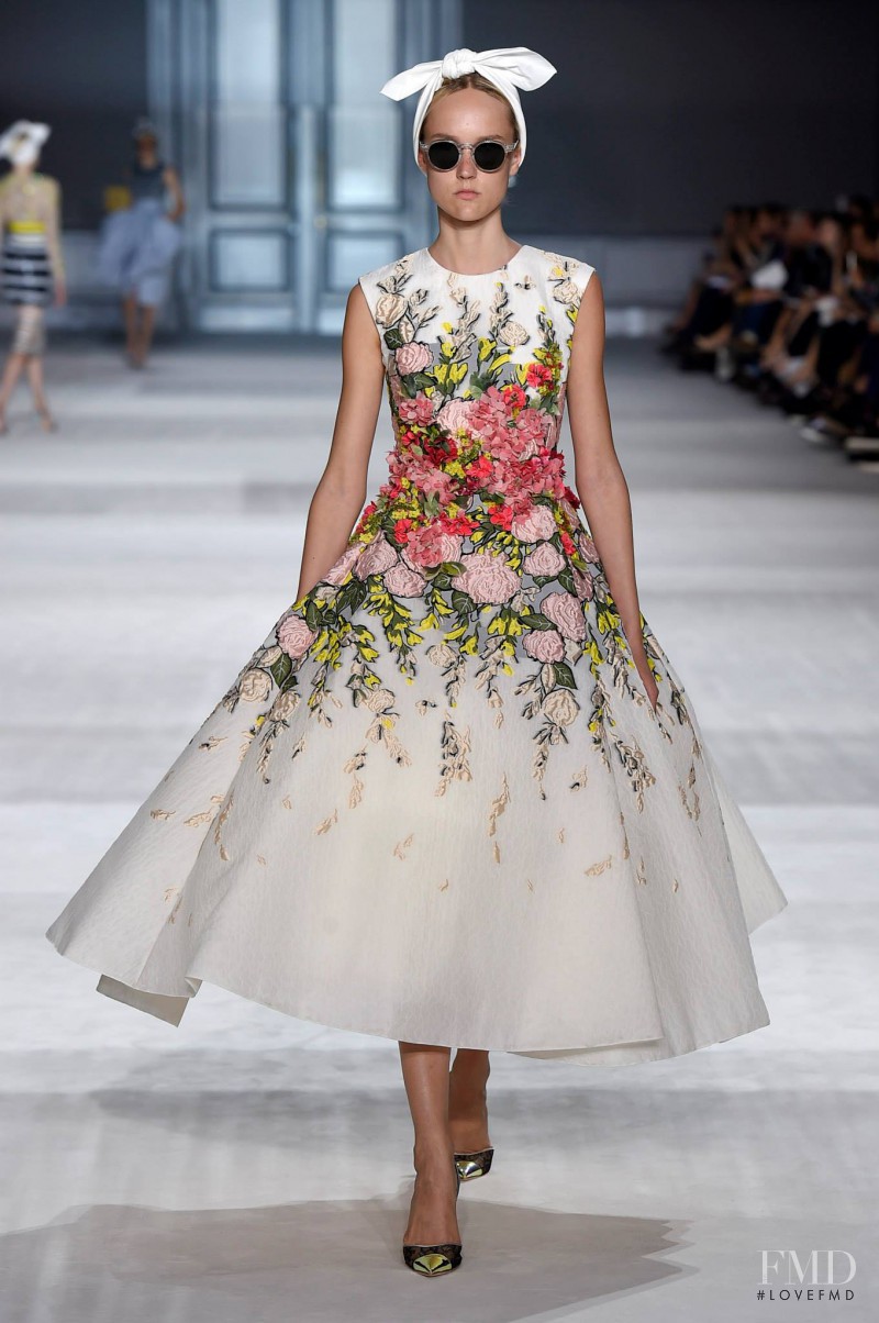 Harleth Kuusik featured in  the Giambattista Valli Haute Couture fashion show for Autumn/Winter 2014