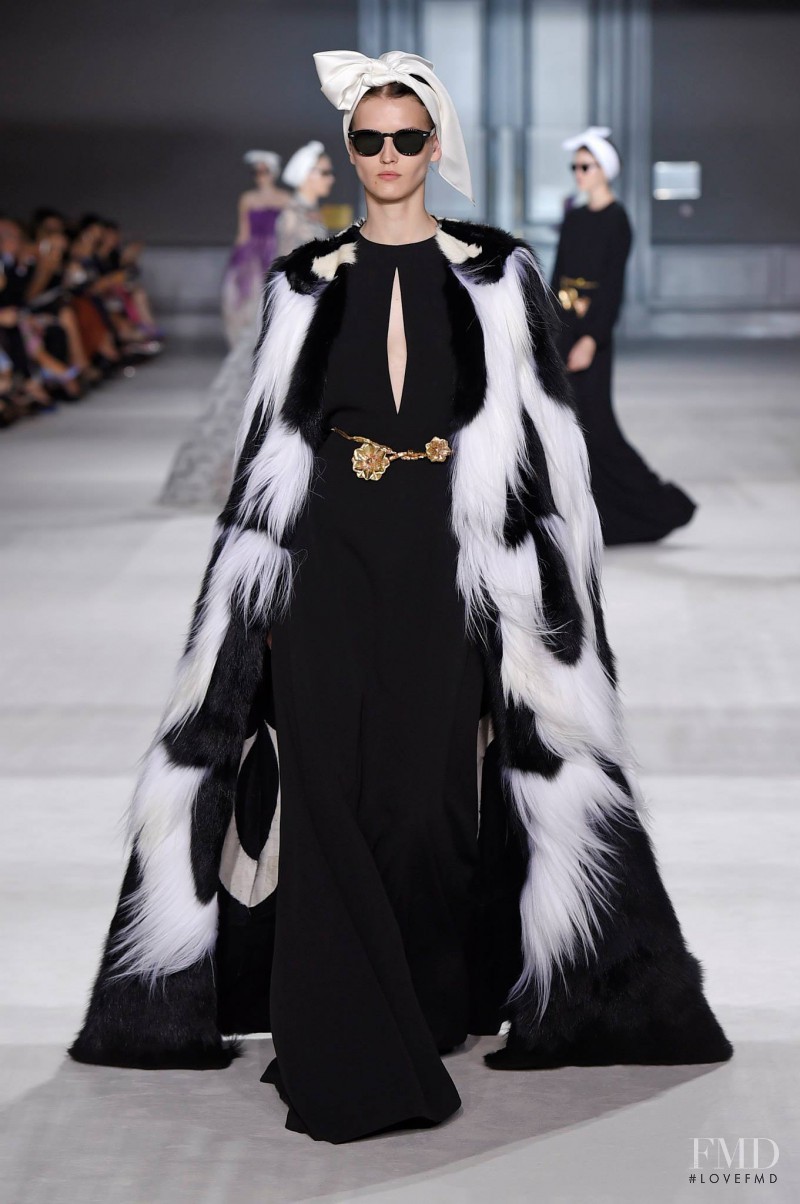 Katlin Aas featured in  the Giambattista Valli Haute Couture fashion show for Autumn/Winter 2014