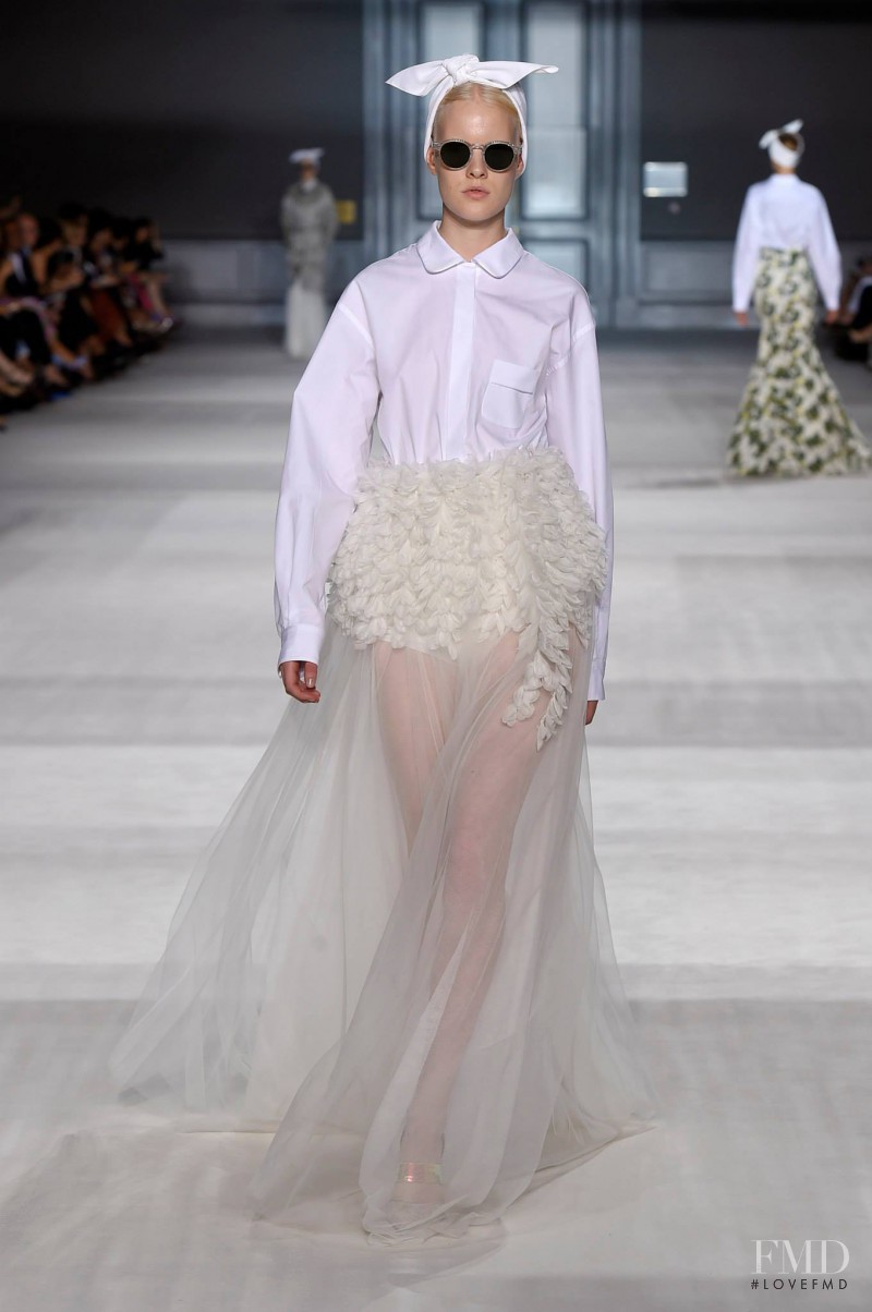 Linn Arvidsson featured in  the Giambattista Valli Haute Couture fashion show for Autumn/Winter 2014