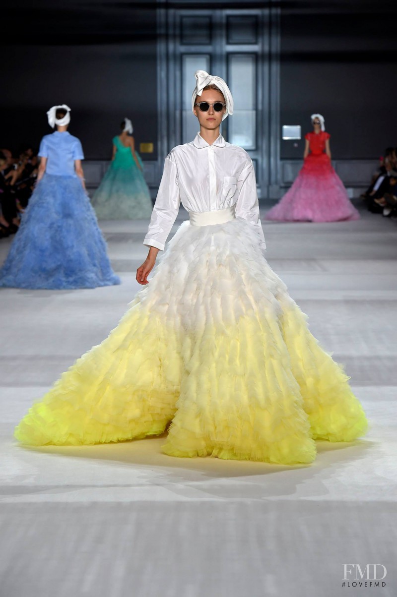 Manuela Frey featured in  the Giambattista Valli Haute Couture fashion show for Autumn/Winter 2014