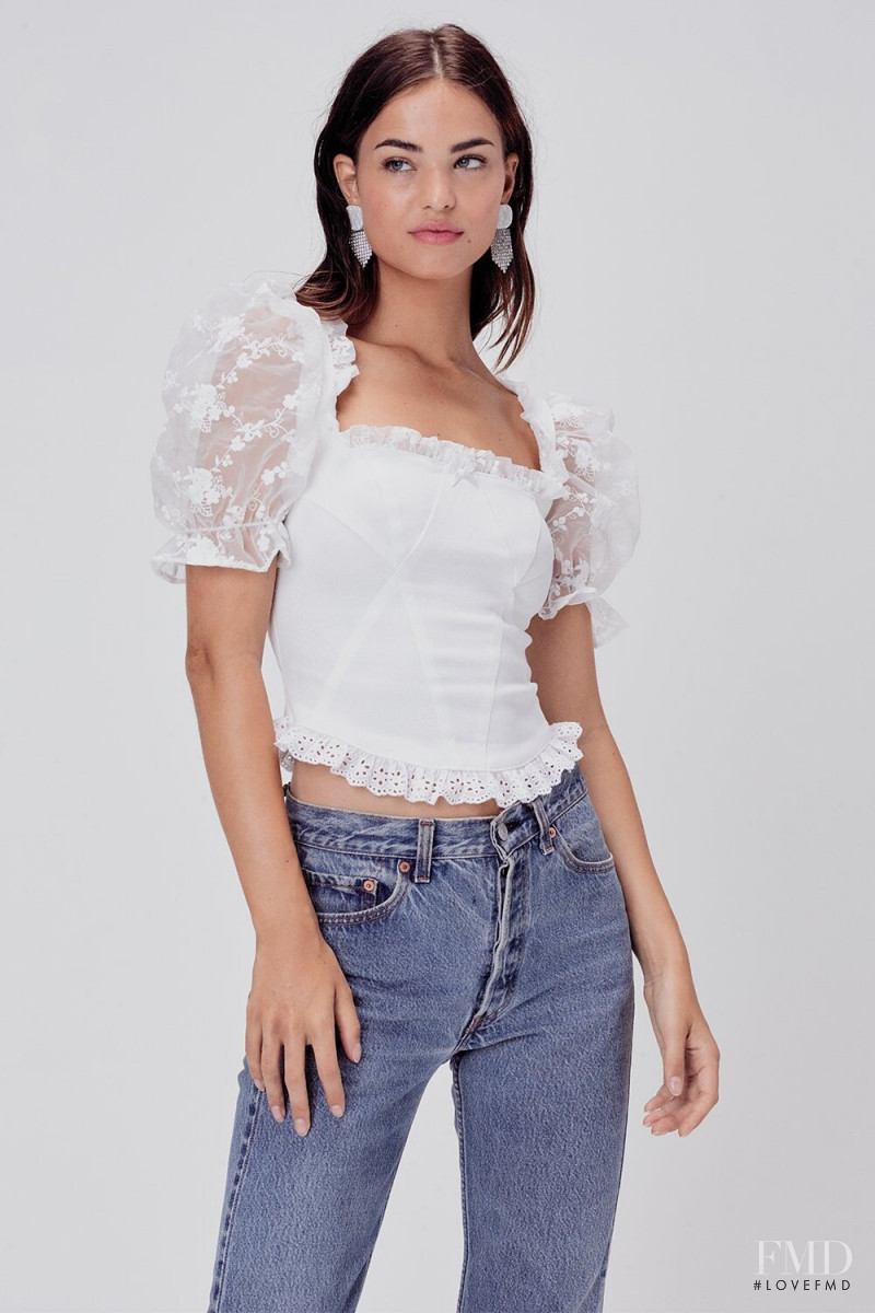 Robin Holzken featured in  the For Love & Lemons catalogue for Spring/Summer 2020