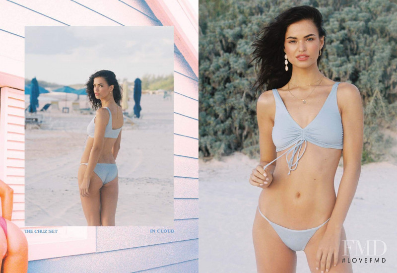 Robin Holzken featured in  the Frankies Bikinis lookbook for Spring 2020