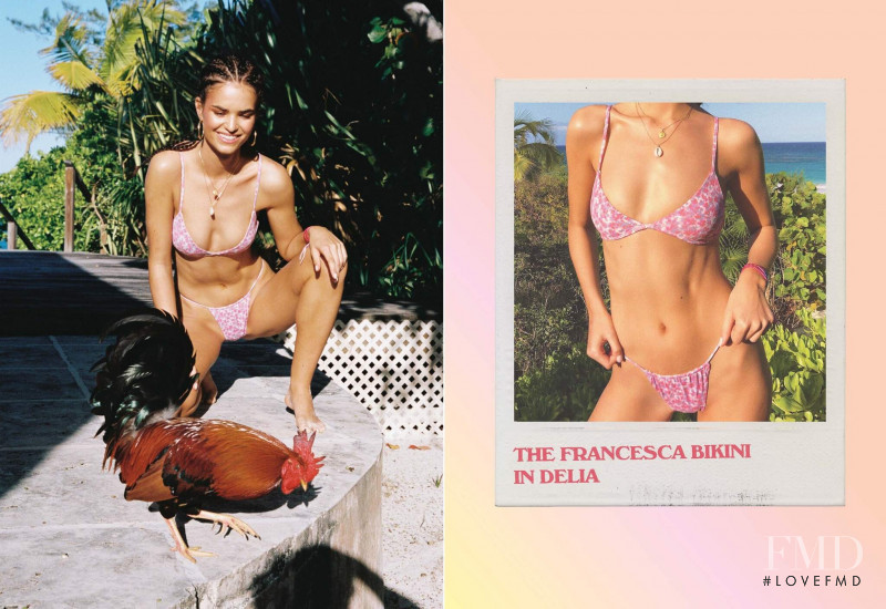 Robin Holzken featured in  the Frankies Bikinis lookbook for Spring 2020