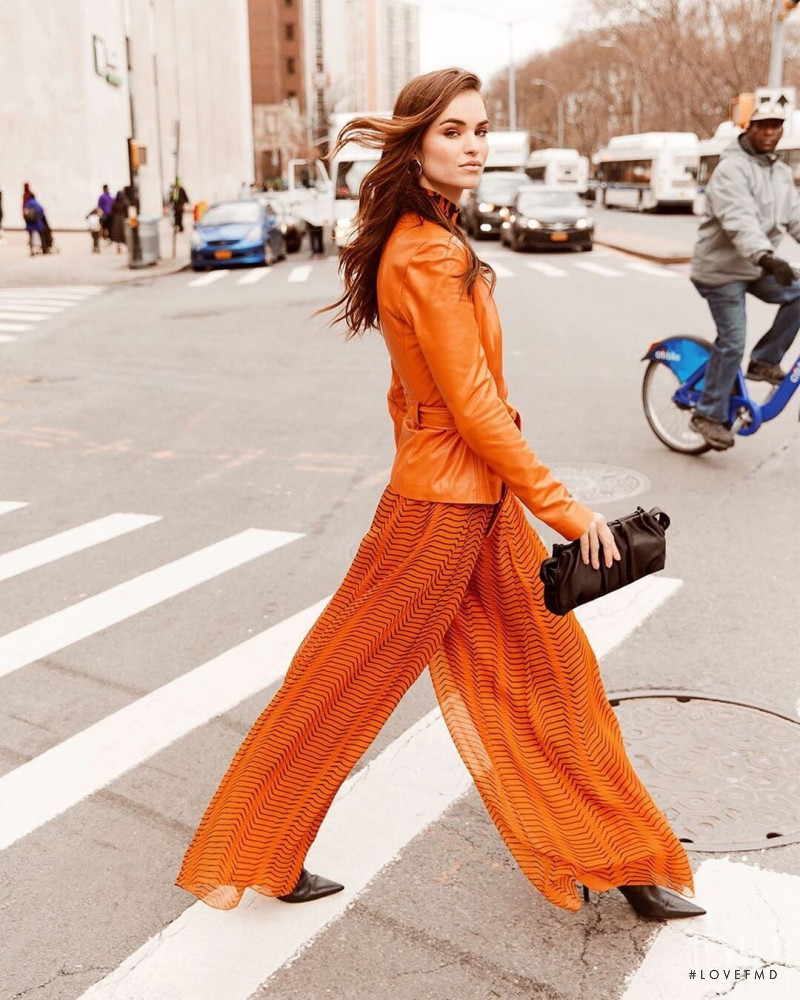 Robin Holzken featured in  the Diane Von Furstenberg advertisement for Spring/Summer 2020