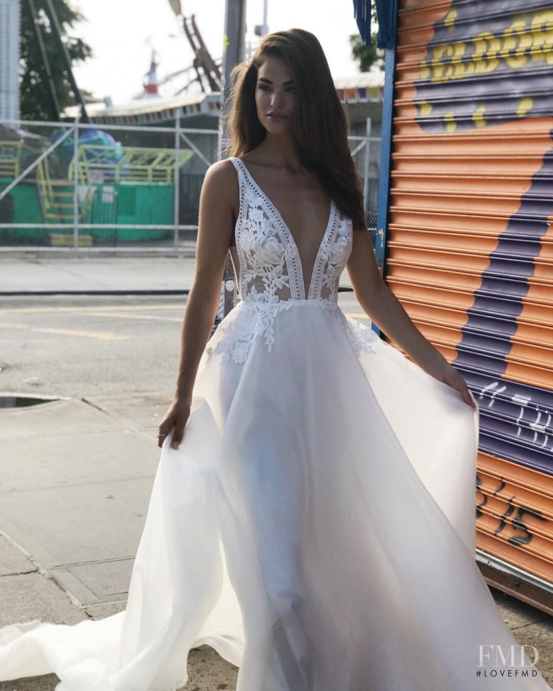 Robin Holzken featured in  the JLM Couture lookbook for Fall 2019