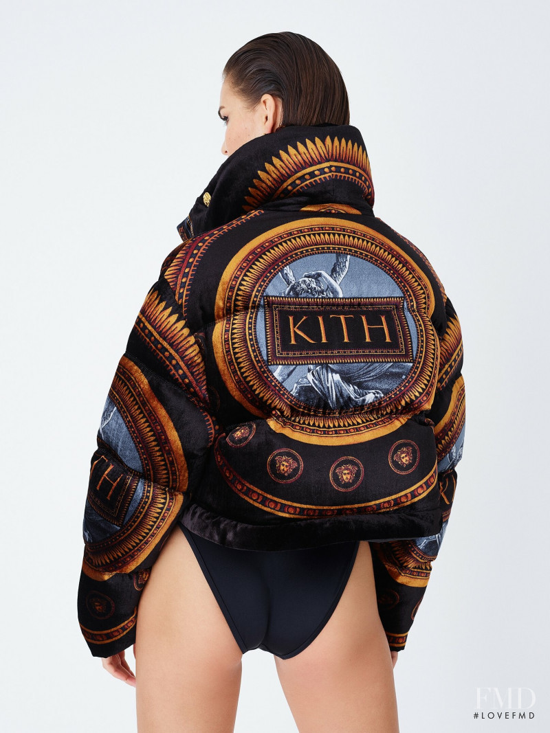 Robin Holzken featured in  the Kith x Versace lookbook for Autumn/Winter 2019