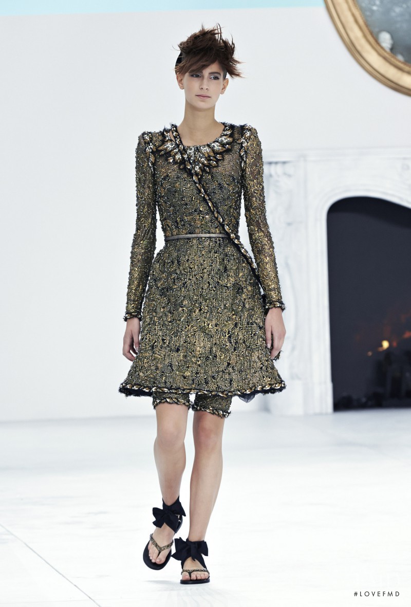 Jeanne Cadieu featured in  the Chanel Haute Couture fashion show for Autumn/Winter 2014