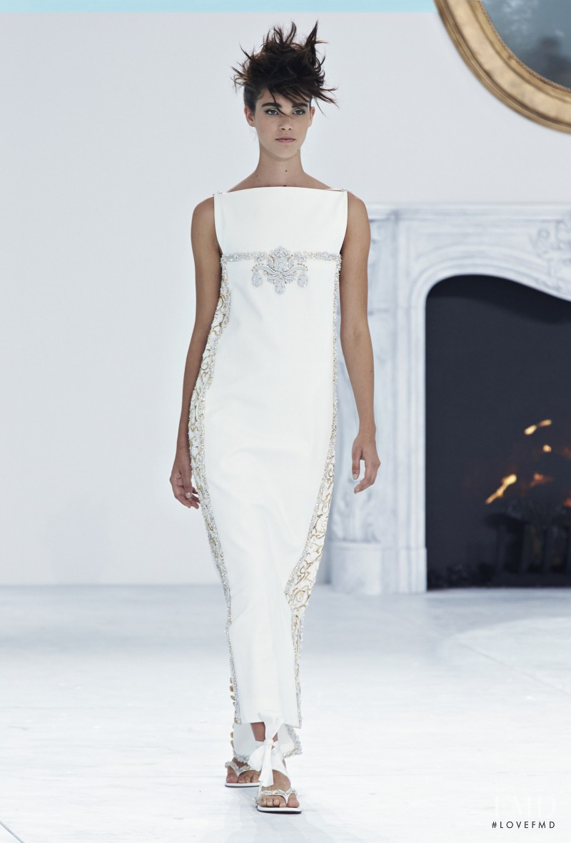 Pauline Hoarau featured in  the Chanel Haute Couture fashion show for Autumn/Winter 2014