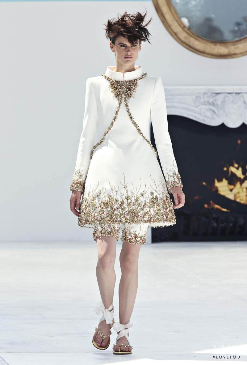 Saskia de Brauw featured in  the Chanel Haute Couture fashion show for Autumn/Winter 2014