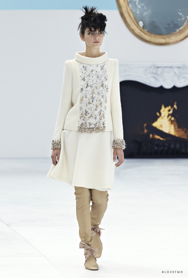 Magda Laguinge featured in  the Chanel Haute Couture fashion show for Autumn/Winter 2014