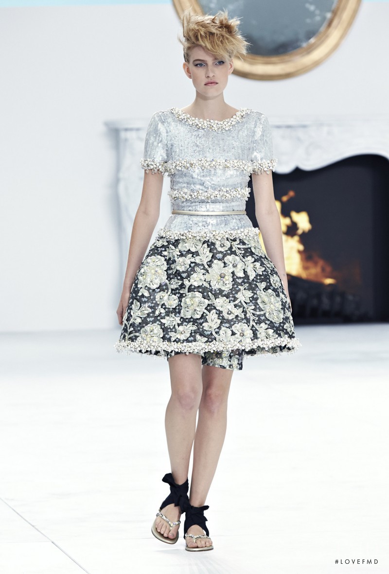 Louise Parker featured in  the Chanel Haute Couture fashion show for Autumn/Winter 2014