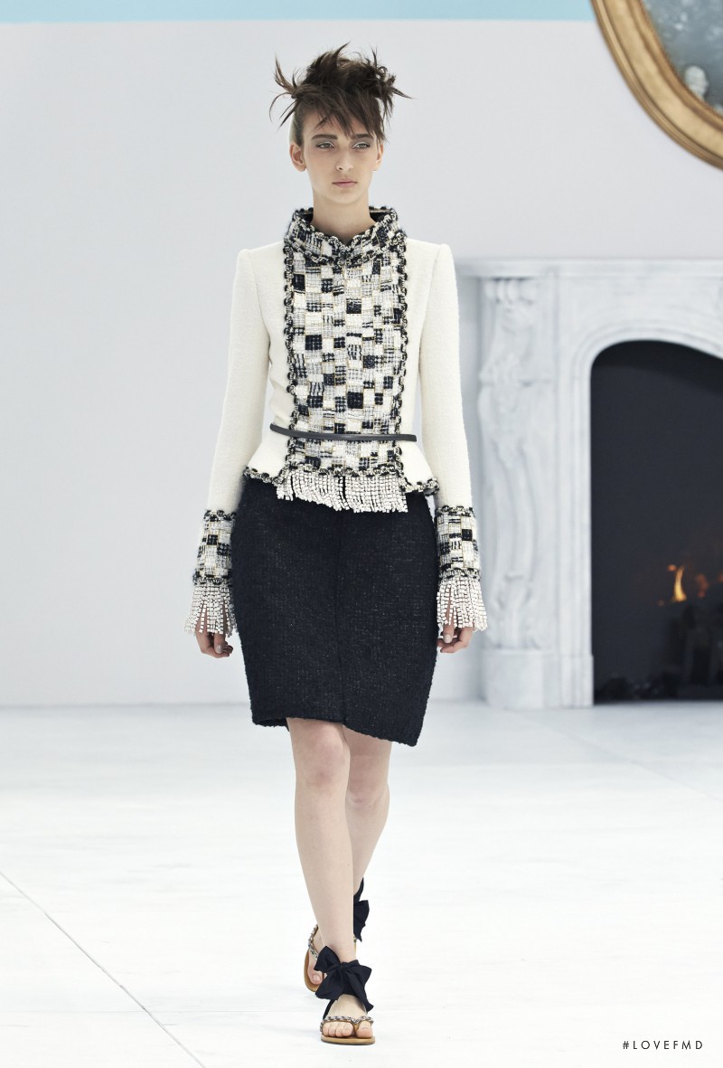 Waleska Gorczevski featured in  the Chanel Haute Couture fashion show for Autumn/Winter 2014