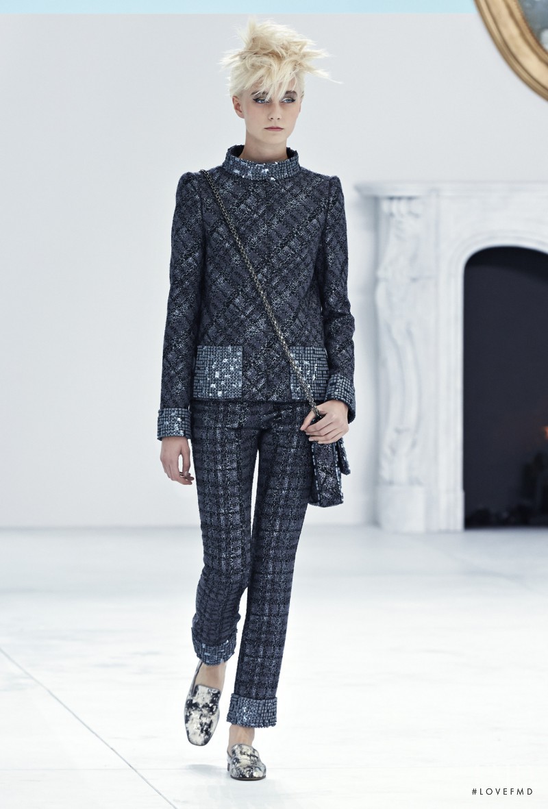 Juliette Fazekas featured in  the Chanel Haute Couture fashion show for Autumn/Winter 2014