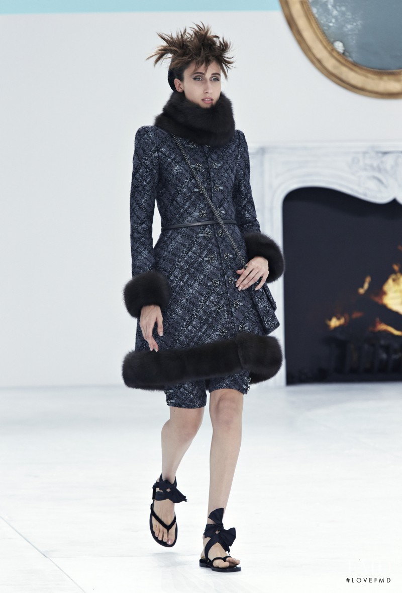 Anna Cleveland featured in  the Chanel Haute Couture fashion show for Autumn/Winter 2014