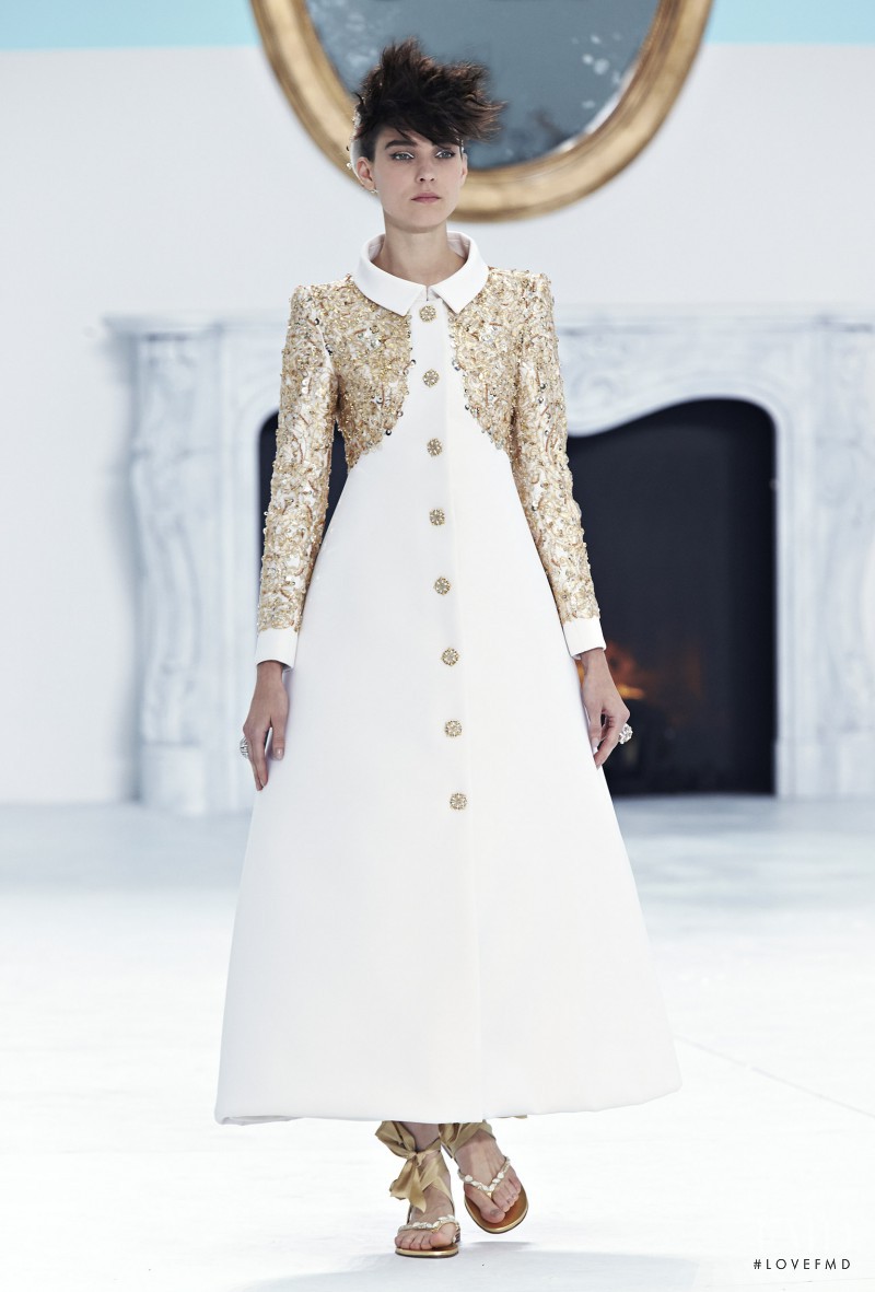 Kati Nescher featured in  the Chanel Haute Couture fashion show for Autumn/Winter 2014