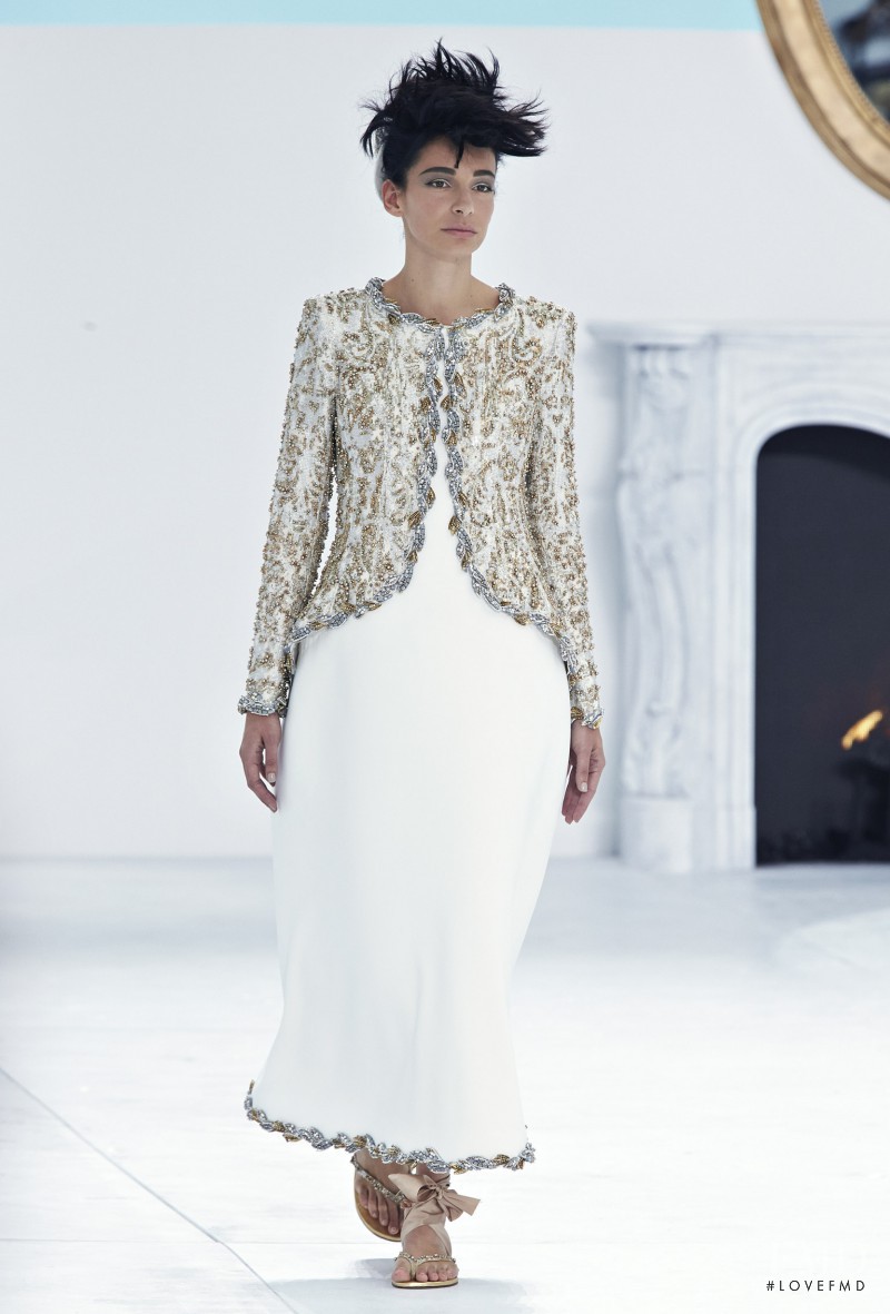 Amanda Sanchez featured in  the Chanel Haute Couture fashion show for Autumn/Winter 2014